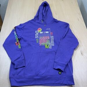 Vitriol Anti Bodies Graphic Print‎ Purple Hoodie Mens Medium Pullover